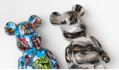 27cm/10Inches Graffiti Bear Figurine Home Decor Animal Abstract Ornament Storage Money Jar Modern Room Sculpture Table Decor  Ho HoVerra