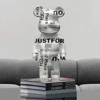 27cm/10Inches Graffiti Bear Figurine Home Decor Animal Abstract Ornament Storage Money Jar Modern Room Sculpture Table Decor  Ho HoVerra