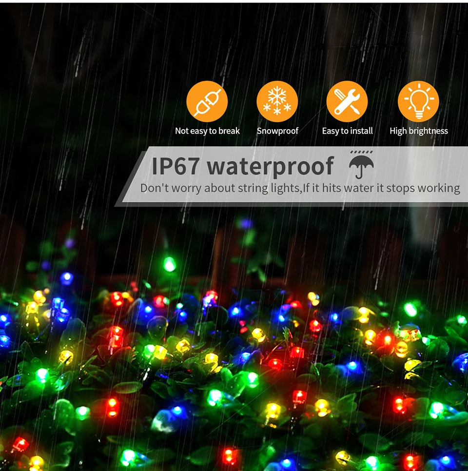 10M-100M Fairy Lights LED String Garland Christmas Light Waterproof Outdoor Indoor For Tree Street Wedding Party 2024 Decoration  Ho HoVerra