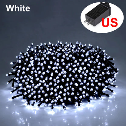 10M-100M Fairy Lights LED String Garland Christmas Light Waterproof Outdoor Indoor For Tree Street Wedding Party 2024 Decoration  Ho HoVerra