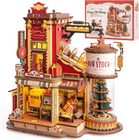 Robotime Rokr Wooden Music Box Christmas Dream Gift Factory 3D Wooden Puzzles Wooden Model Kits Build Best Gifts for Kids Adults  Ho HoVerra
