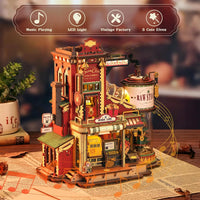 Robotime Rokr Wooden Music Box Christmas Dream Gift Factory 3D Wooden Puzzles Wooden Model Kits Build Best Gifts for Kids Adults  Ho HoVerra