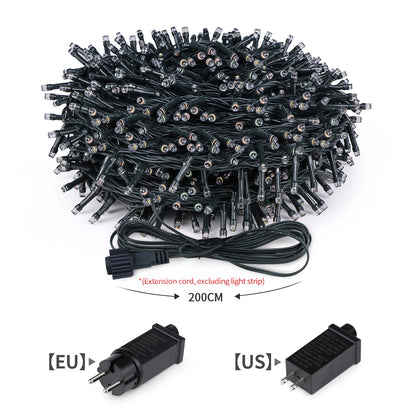 10M-100M Fairy Lights LED String Garland Christmas Light Waterproof Outdoor Indoor For Tree Street Wedding Party 2024 Decoration  Ho HoVerra