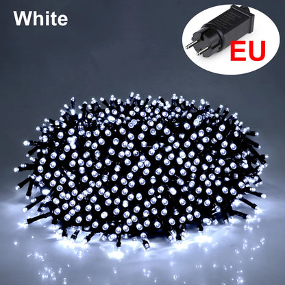10M-100M Fairy Lights LED String Garland Christmas Light Waterproof Outdoor Indoor For Tree Street Wedding Party 2024 Decoration  Ho HoVerra