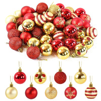 50Pcs/box Christmas Tree Balls Ornament Red Gold Hanging Bauble Pendant 2025 Christmas Decoration for Home 2026 New Year Gifts  Ho HoVerra